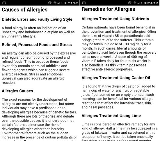 Home Remedies App for Android remedies and causes