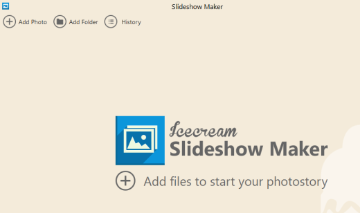 Icecream Slideshow Maker- interface