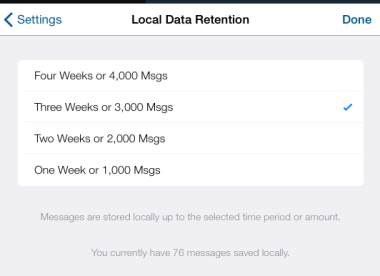 Local Data Retention