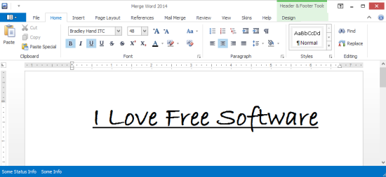 Merge Word 2014