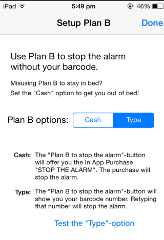 Plan B's to Turn Off Alarm