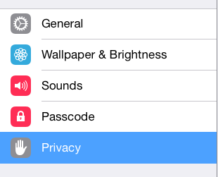 Privacy in iOS 8
