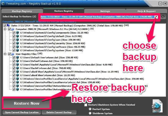 Registry Backup-Restore Now