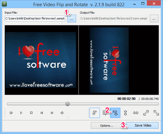 Rotate Videos - Free Video Flip And Rotate