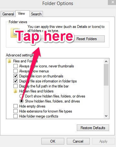 Start Menu-Folder Options