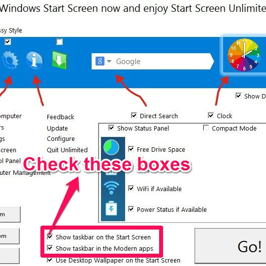 Start Screen Unlimited-Taskbar