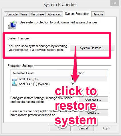 System Restore-System Restore