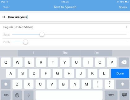 Text to Speech - Voice Synthesiser for iOS