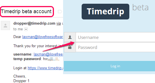 Timedrip beta account