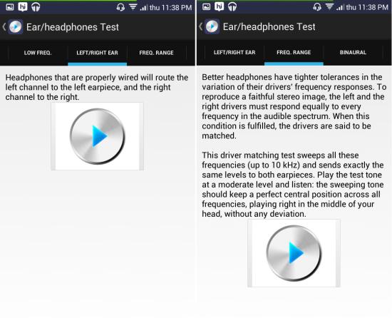 Ultimate Ear Headphone Test for android frequency range test