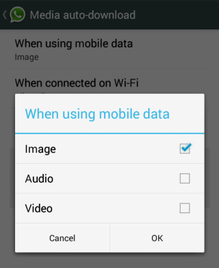 Uncheck Media Files To Stop Auto Download