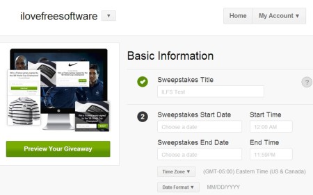 create sweepstakes online