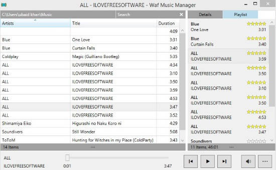 Waf Music Manager