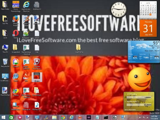 Windows 8 Desktop Gadgets