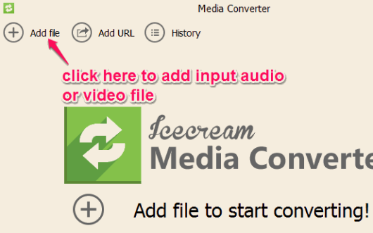 add media file for conversion