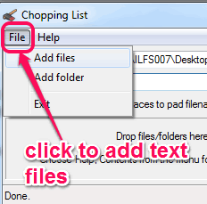 add text files