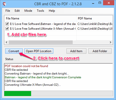 cbr to pdf converter - CBR and CBZ to PDF
