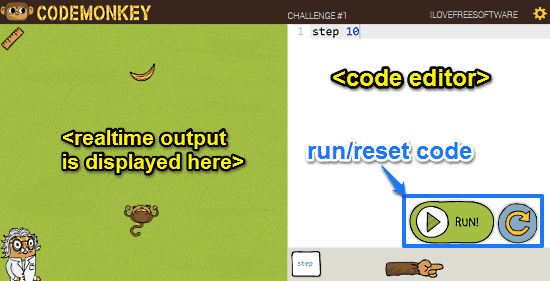 codemonkey user interface