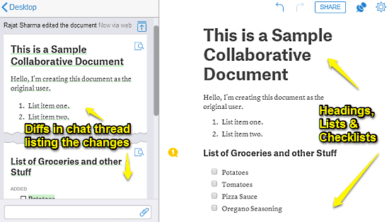 collaborative document creation
