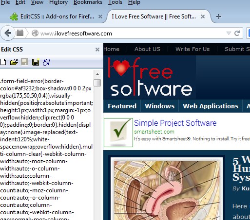 css editor extensions google firefox 1