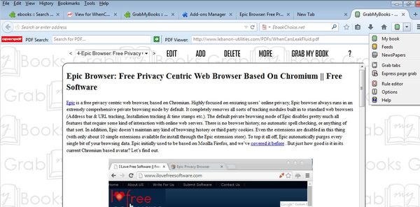 firefox ebook reader addons 2