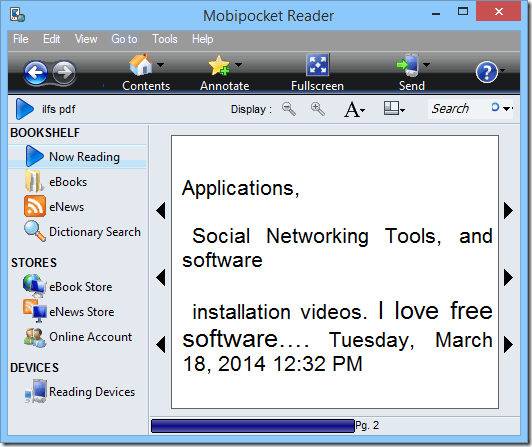 free mobi reader - Mobipocket Reader