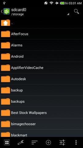 interface of ZArchiver for Android