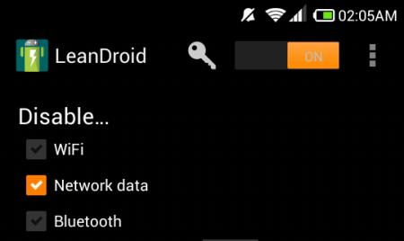 just disable data in leandroid for android