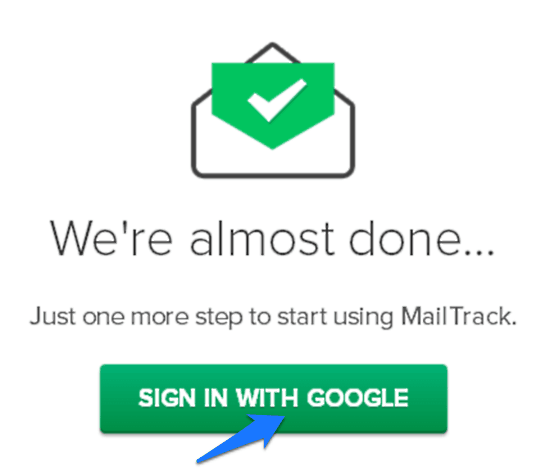 mailtrack google signin