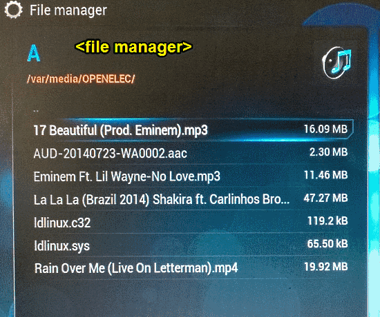 openelec file manager