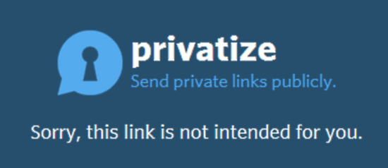 private link error