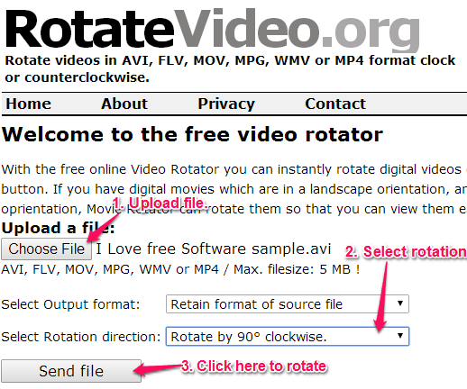 rotate video online - RotateVideo.org