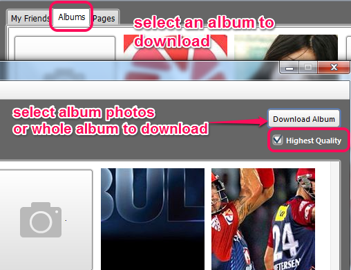 select an album to download