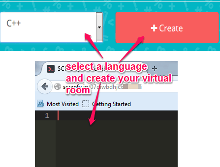select language and create virtual room