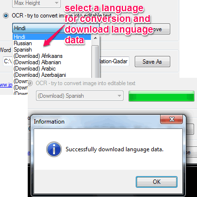 select language to download language data