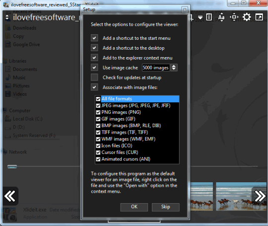 set options to configure the viewer