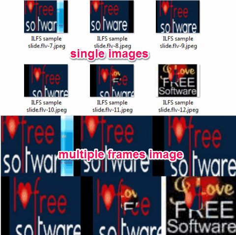 single and multiple frames image