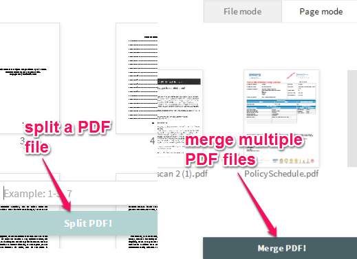 split and merge PDF files