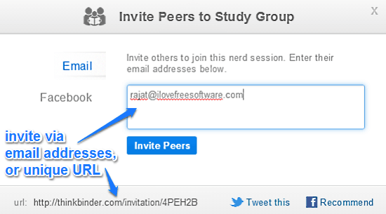 thinkbinder invite peers