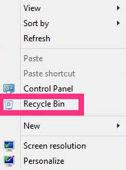 Add Recycle Bin To Context Menu