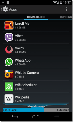 Android Settings - WhatsApp