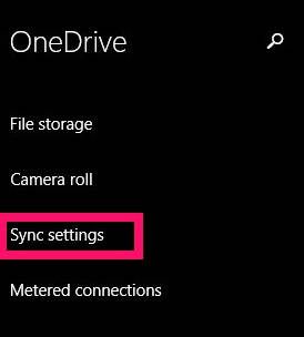 Back Up Settings-Sync settings