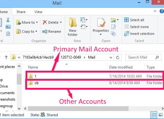 Backup Mail-Mail Folder