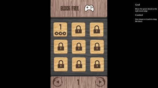 Block Free Level Selection Screen