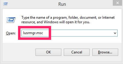 Change Password Windows 8-Run