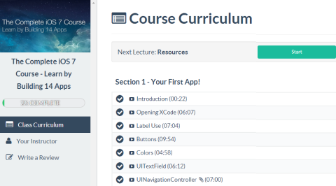 Course Curriculum Interface
