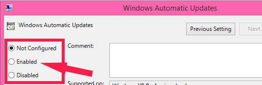 Disable Automatic Windows Updates-Enabled
