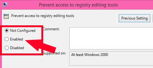 Disable Registry Editor-Enabled