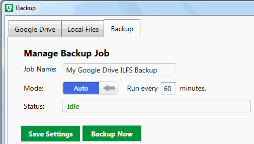 Gackup- automatically backup files to Google Drive