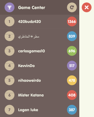 Game Center Leaderboard